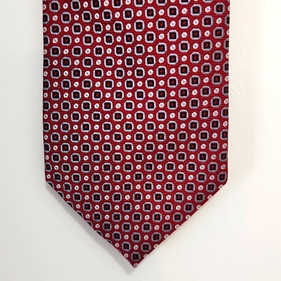 Jos. A. Bank Red Patterned Men's Tie - Picture 1 of 6